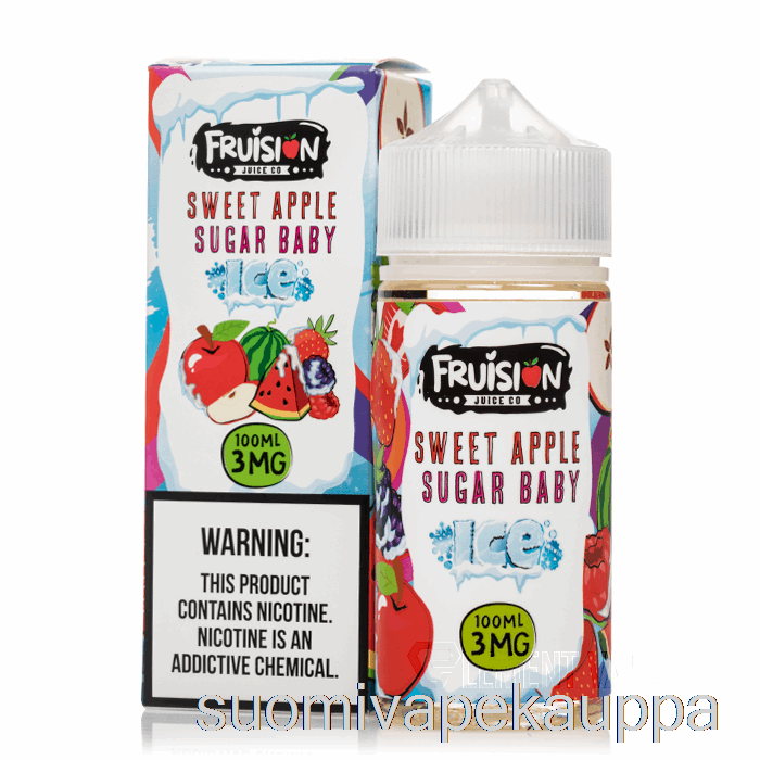 Vape Kauppa Jäinen Makea Omenasokeri Baby - Fruision Mehu Co - 100ml 6mg